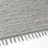 Flicken-Teppich 100% Baumwolle | Waschbarer Fleckerl mit Fransen | Grau